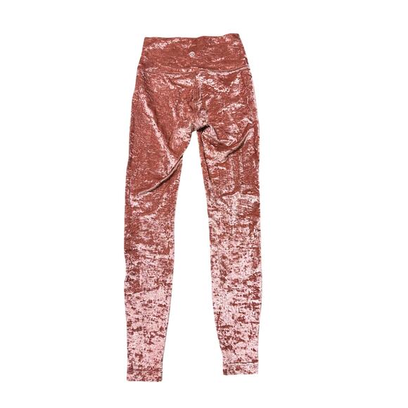 lululemon athletica Pants - Lululemon Wunder Lounge High-Rise Tight 28" Crushed Velvet Soft Cranberry Pink